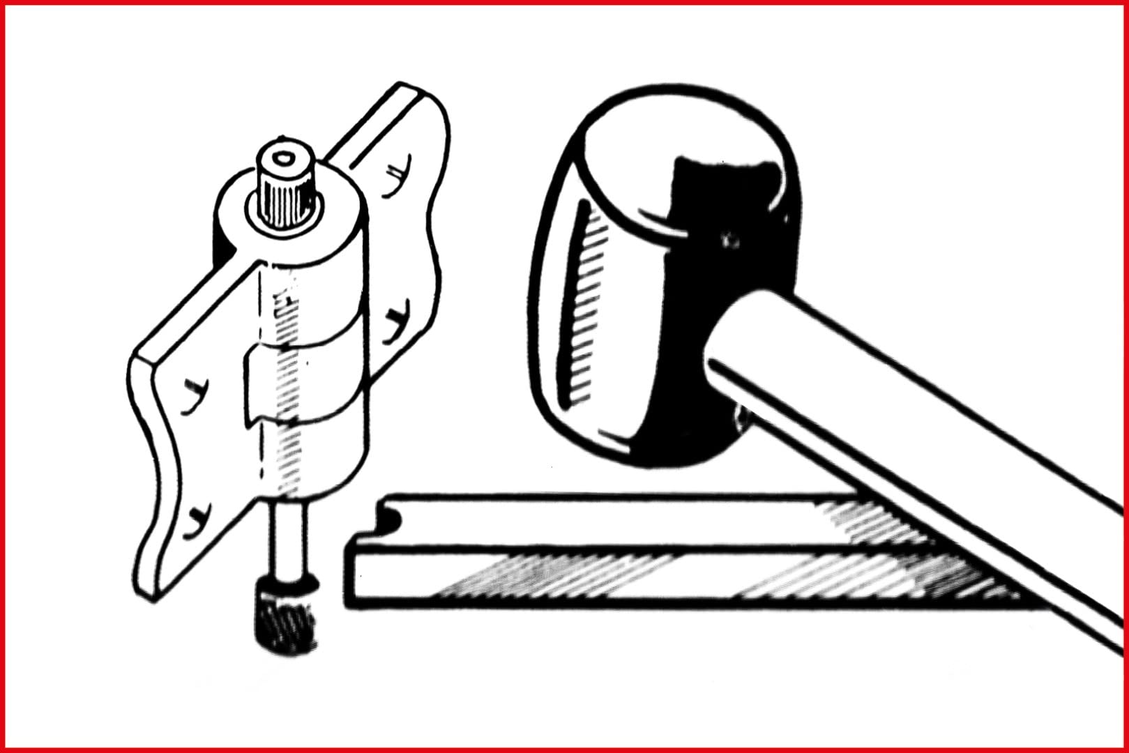 KS Tools 140.2190 Türscharnier-Spannstift-Austreiber-Satz, 4-tlg.