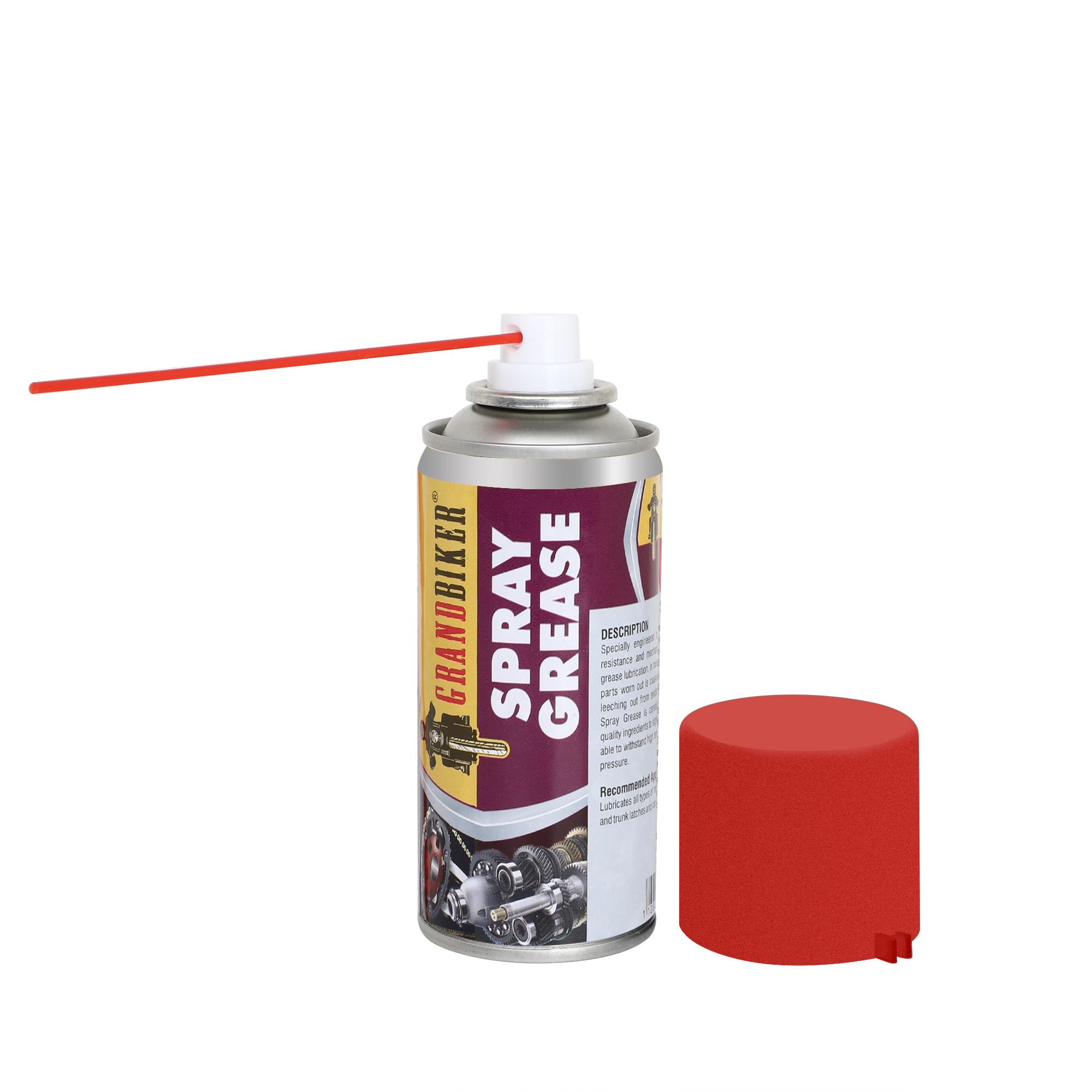 Grandbiker® Liquid Grease Spray I High Viscous I Lubricates I Frees Sticky Mechanism I Reduces Squeaky Noise I Long Lasting Protection from Rust and Corrosion 150ML (White) 4
