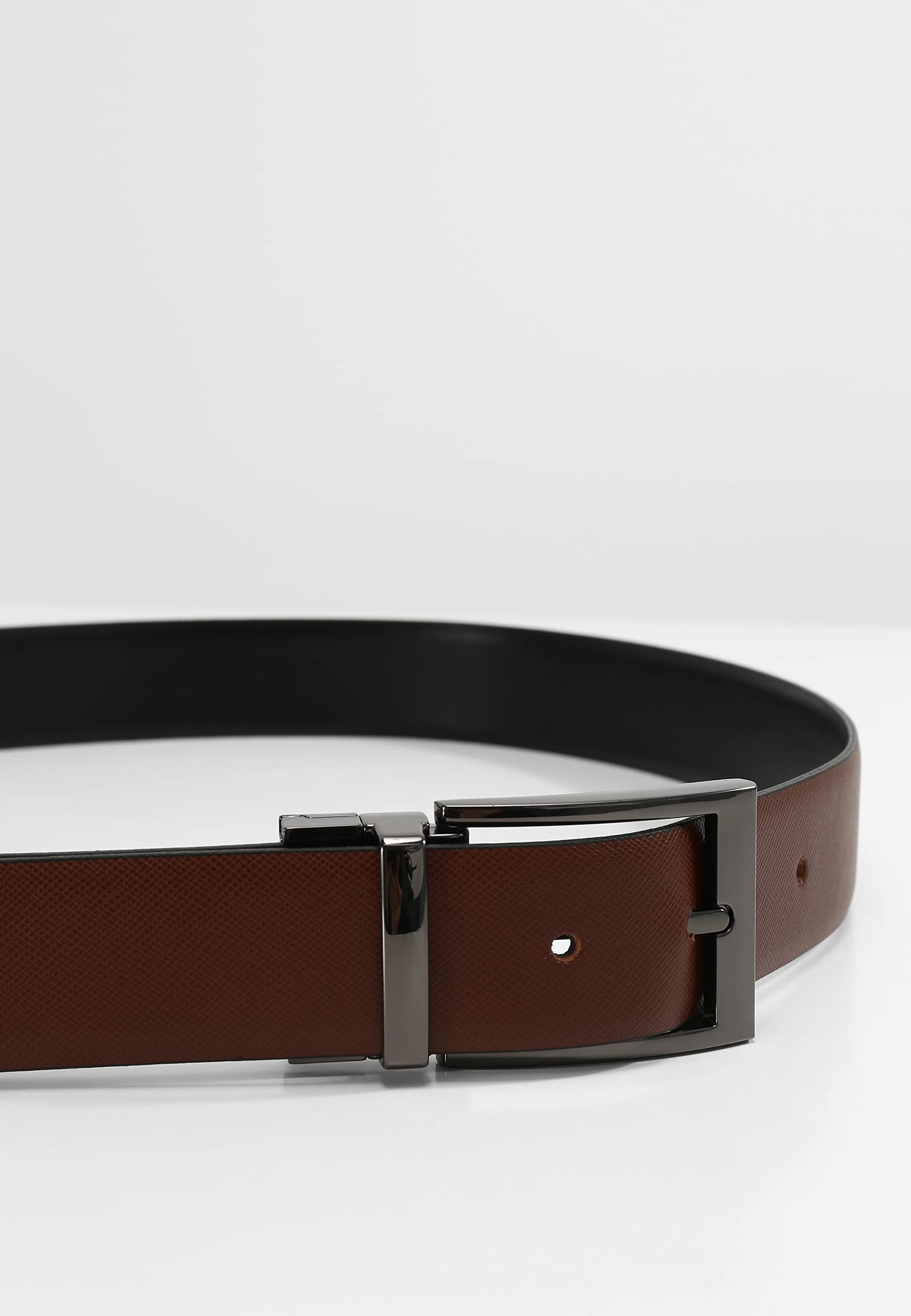 LLOYD Leder Gürtel 2 in 1 Reversible Belt W120 Cognac/Black braun schwarz kürzbar wendbar