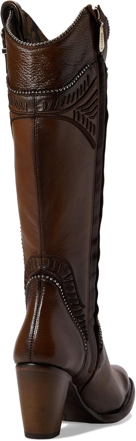 Miniatura 5 de Cuadra Botas altas de mujer en piel bovina con cremallera marrón