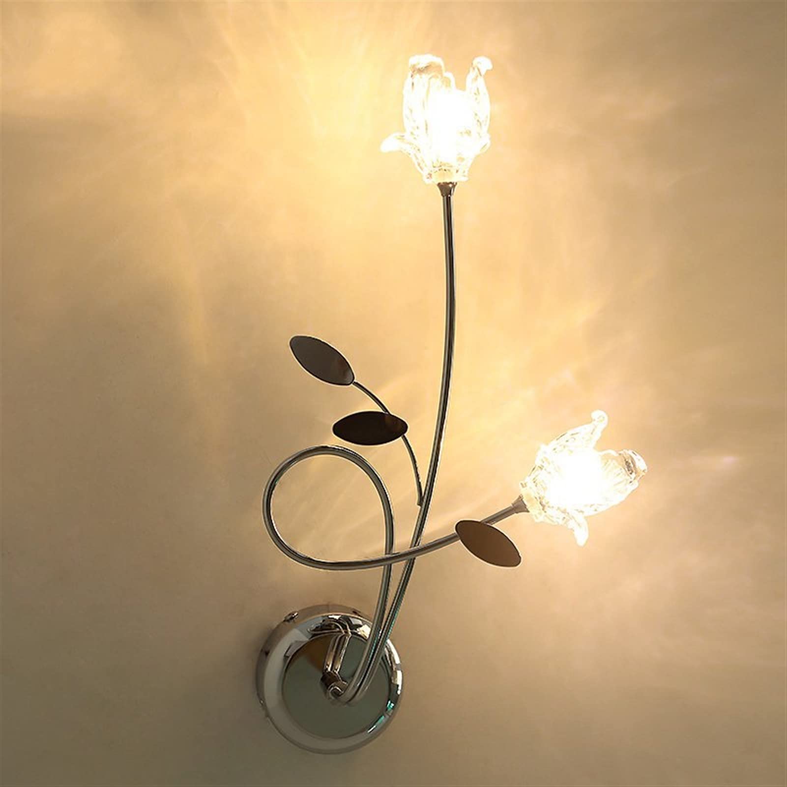 Decoración e iluminación para pasillo y sala con aplique dorado de vidrio 6