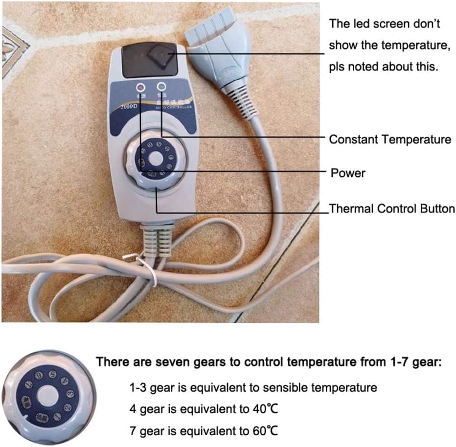 Miniatura 4 de Termostato automático infrarrojo lejano Jade amatista piedra de calor para dolor de espalda, almohadilla de calefacción de turmalina, terapia de