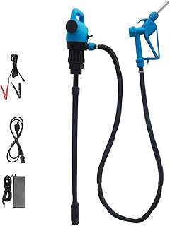120V AC / 12V DC Electric Drum Pump, 55 Gallon Barrel Fuel Pumps with 2-Inch Bung Adapter with Supply 34 in-49 inTelescoping Suction Tube 5 GPM Flow Rate for DEF, Diesel, Water, Antifreeze