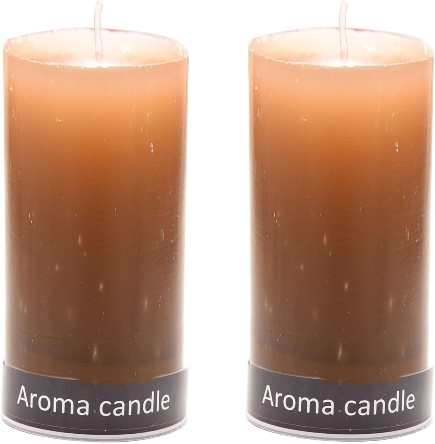 Blessfull Healing Home Decorative Highly Fragranced Chocolate Scented Aromatic Pillar Candles Long Burning Aromatherapy Christmas Candles Gift Set (Pack of 6) (3.5" x 2" Diameter)