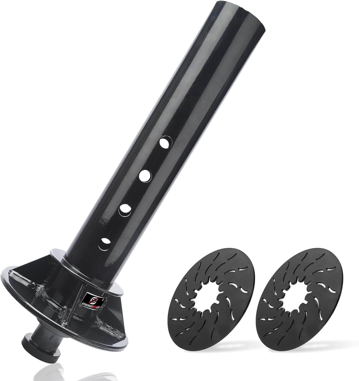 Gooseneck to 5th Wheel Adapter Trailer Coupler with 2" Kingpin, 4" Round Tube, Adjustable Height Fit for Campers,Trailers,Tractors- 30000 lb Capacity