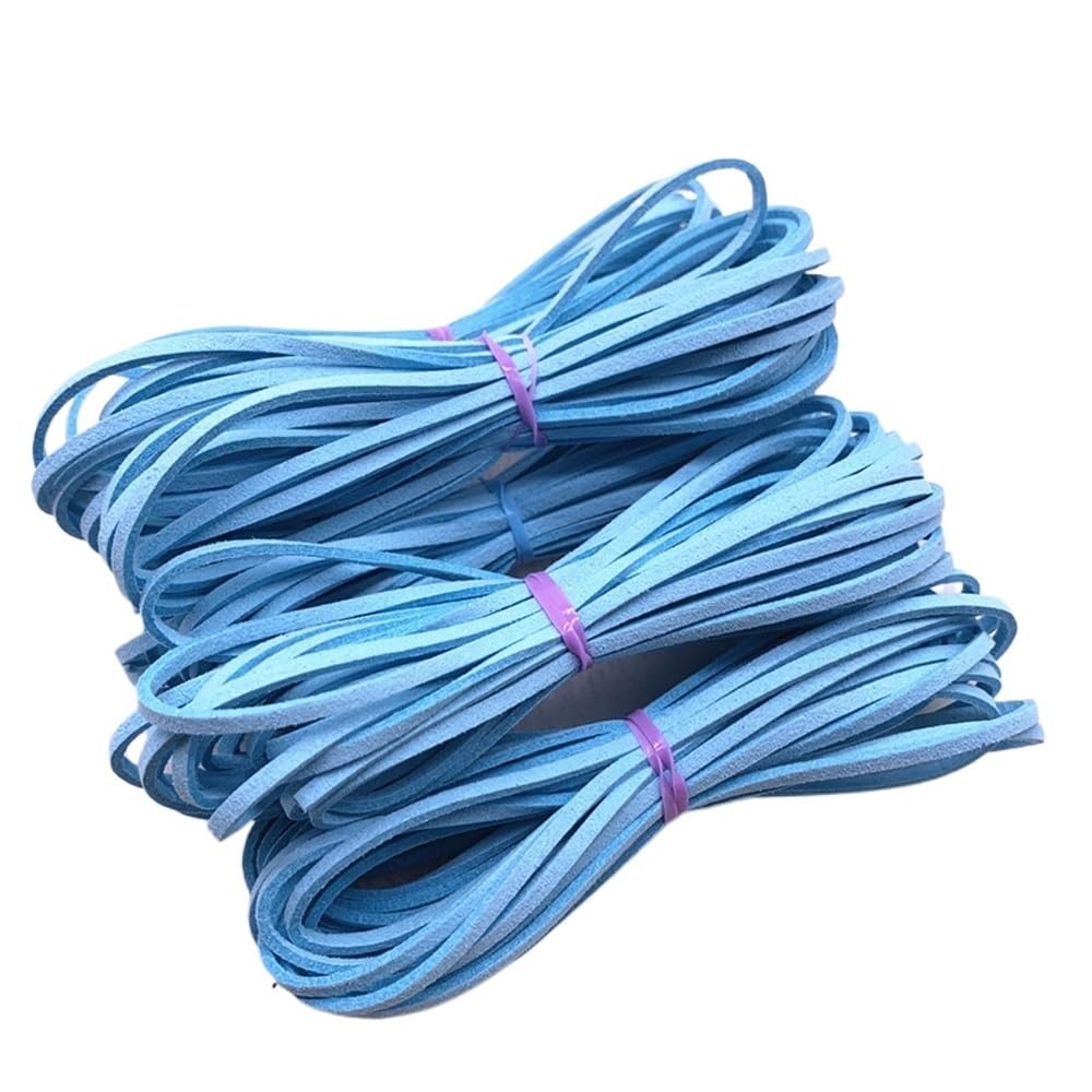 Decor Craft String 5yards Thread Rope 3mm Flat, Faux Suede Braided Cord Velvet Leather Used for Handmade Beading 1piece