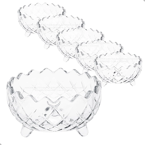 CONJUNTO DE 6 POTES/TAÇAS DE SOBREMESA/SORVETE