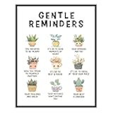 Gentle Reminders Positive Affirmations Print Mental Health Wellbeing Art Classroom Wall Decor Daily Motivation Therapist Decor Therapy Office School Counselor Poster (11x14 inch Print Unframed)