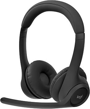 Logicool Wireless Headset ZONE 300 Zone300MBK Bluetooth Lightweight 122g Multi-point Connection Compatible 2 Devices Simultaneously Dual Beamforming Microphone Equipped Noise Cancelling with