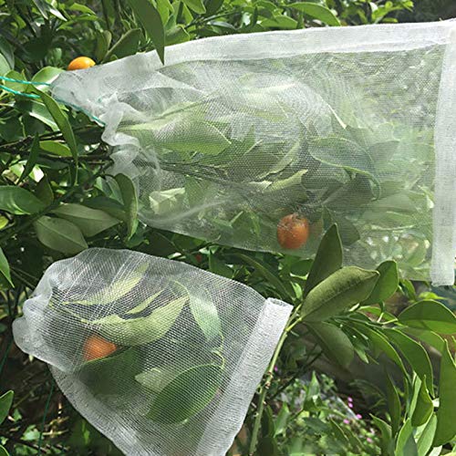 10 Pcs Large Fruit Protection Bags 55X35Cm, Reusable Nylon Garden Mesh Netting Bags, Birds Insects Net Barrier Bag, Protective Cover Bag For Fruits Vegetables Flowers And Plants #TOP2