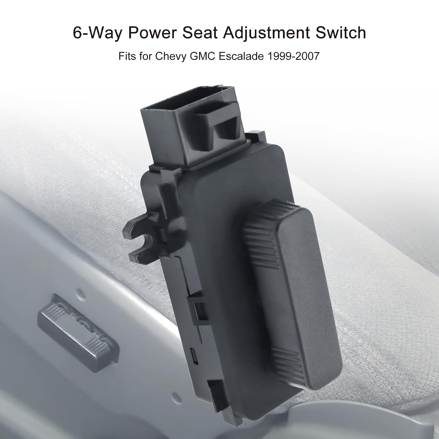 Car Power Seat Adjustment Switch Fits for Chevy Silverado Suburban GMC Sierra Yukon Escalade 1999-2007 6-Way Adjustment Button for Car Seat 12450256