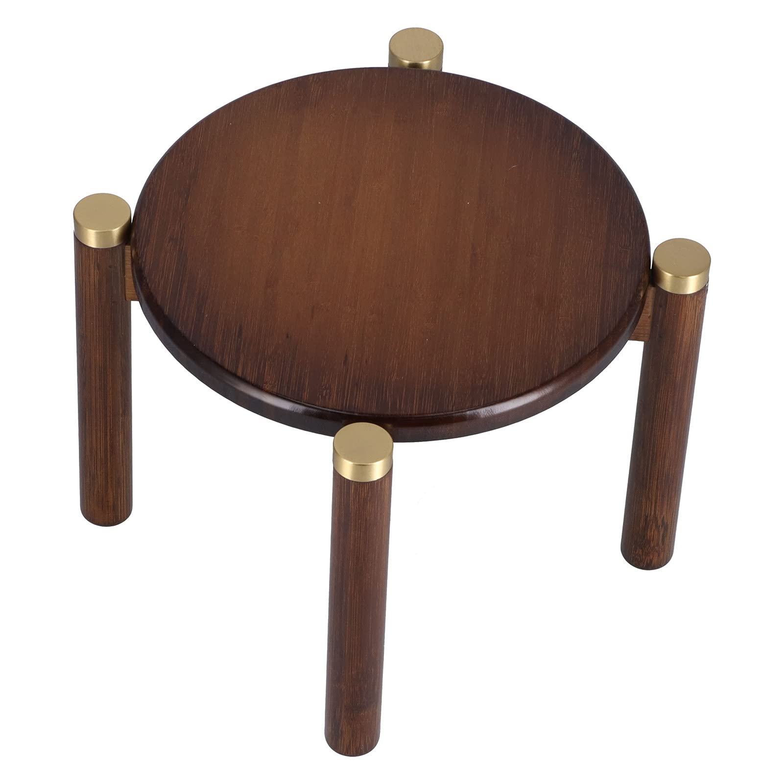 Tabouret rond en bambou Qcwwy, escabeau bois maison jardin anti-collision