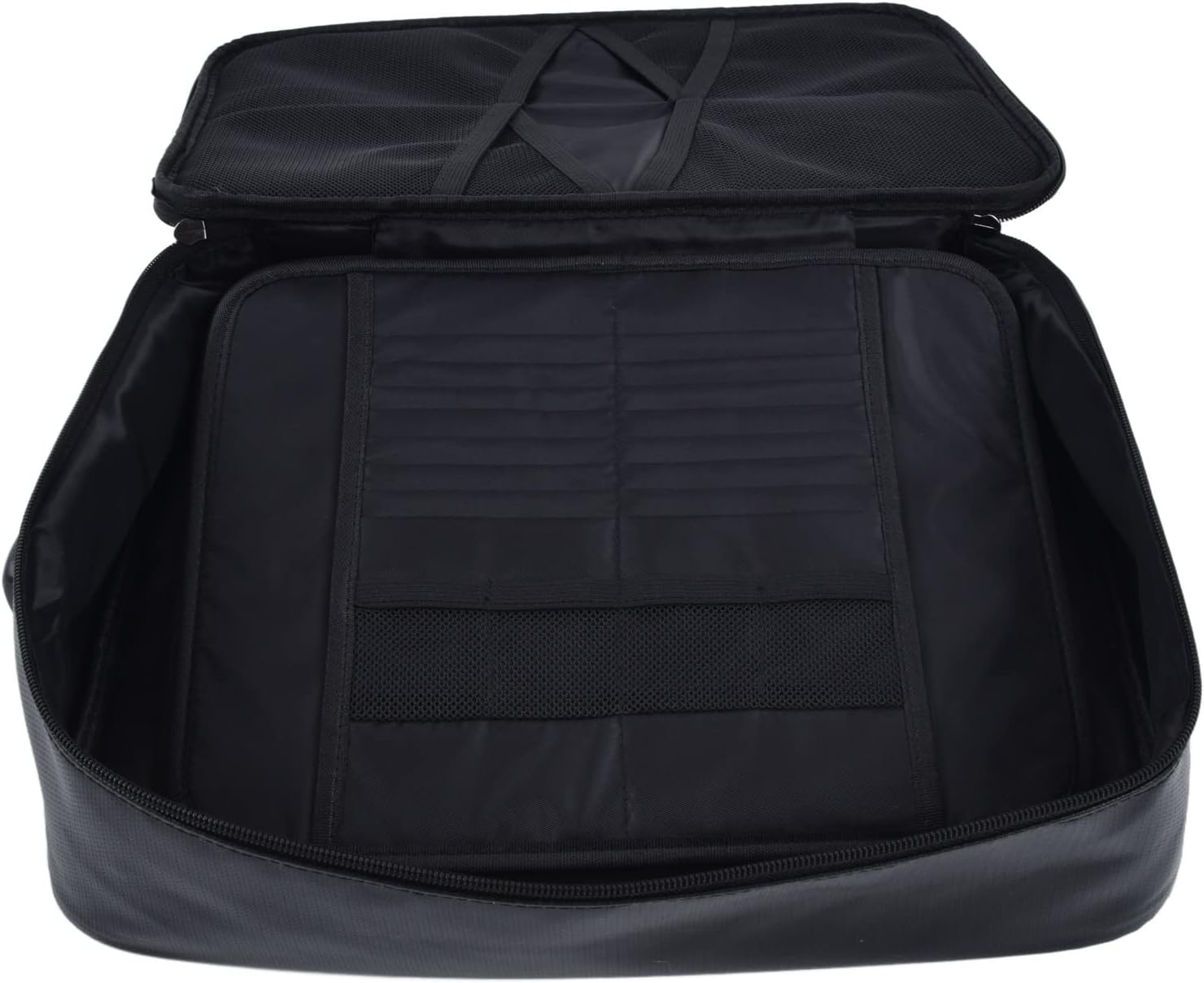 Fireproof Document Bag Pouch, Portable File Safe Organizer, Large Capacity Fire Proof Safe for Home Documents (Black)