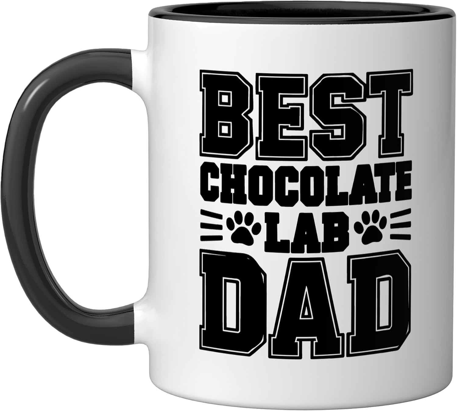Chocolate Lab Dad Best Brown Labrador Ever Owner Ceramic Mug, White, 15oz image 4