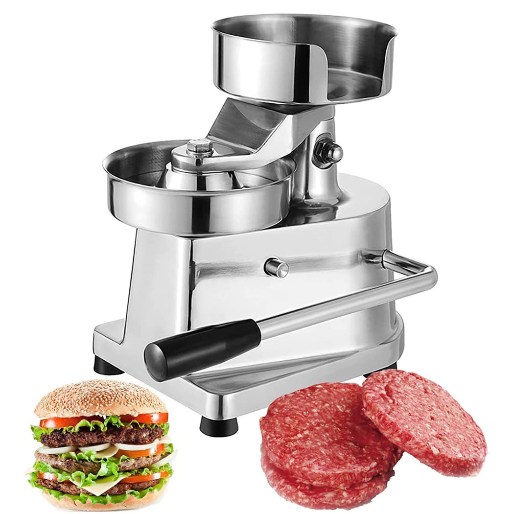 Machine à burger manuelle en inox pour finir avec les steaks déformés à la cuisson