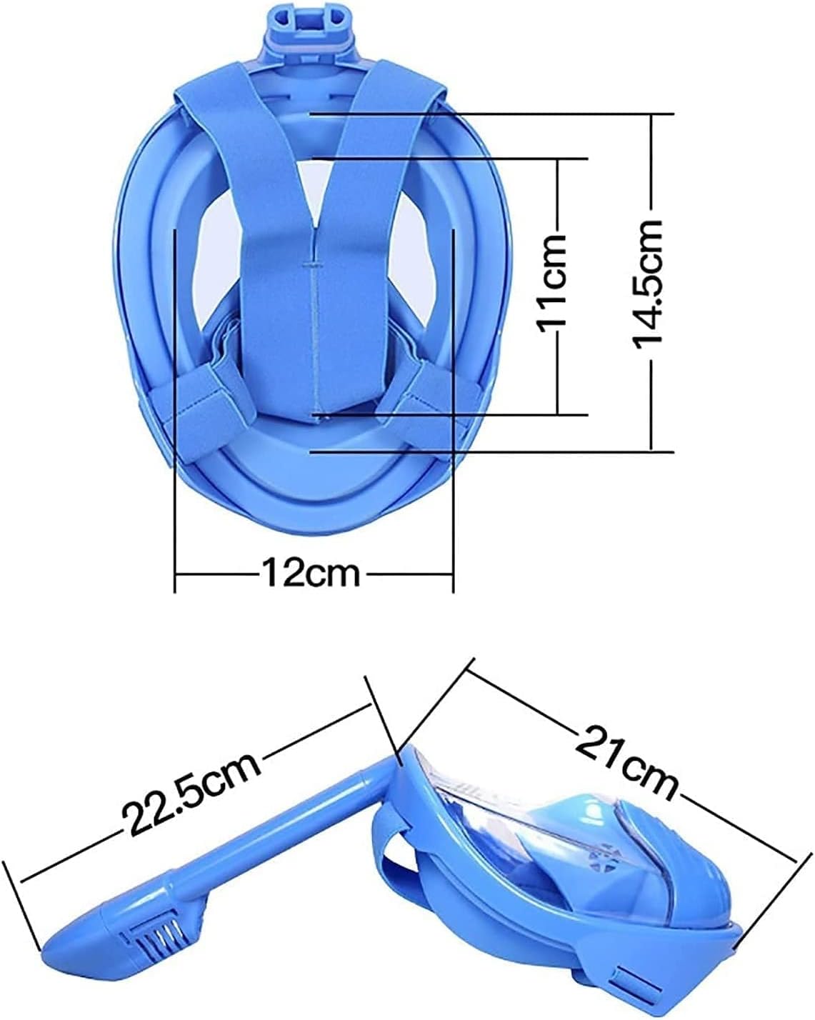 GeRRiT Children's Swimming Equipment Full Face Swimming Mask Underwater Scuba Children's Snorkeling Mask Waterproof Snorkeling Diving Mask, Pink