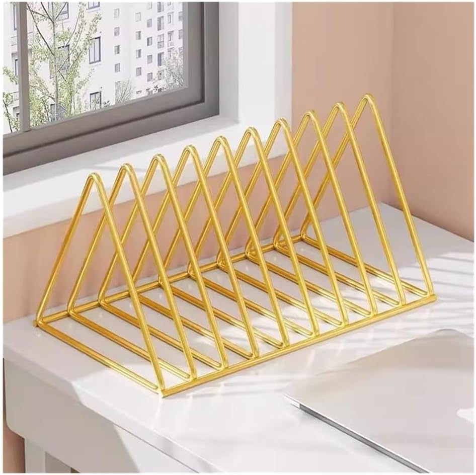 Cd Dvd Storage Minimalist Triangular Iron Metal CD Albums Record Rack for Home Office Hotel