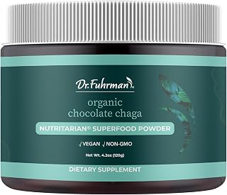 Chocolate Chaga Superfood Powder – Organic Cocoa + Chaga, Reishi, Maca & Lucuma – Vegan, Gluten-Free, Lightly Sweetened with Monk Fruit – No Added Sugar – 4.2 oz