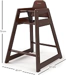 Foundations Highchair for Restaurants and Airbnbs, Durable, Easy to Clean, Neat Seat (Antique Cherry)