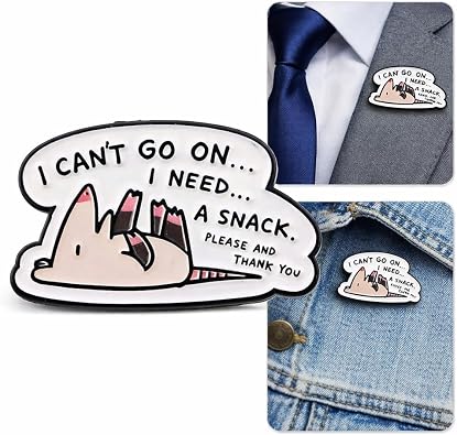 Funny Goose Enamel Pin, Today Im a Serious Goose Cute Cartoon Lapel Pin Brooch, Alloy Metal with Rubber Clutch Back, for Backpack, Hat, Jacket, Bag, Gift Idea