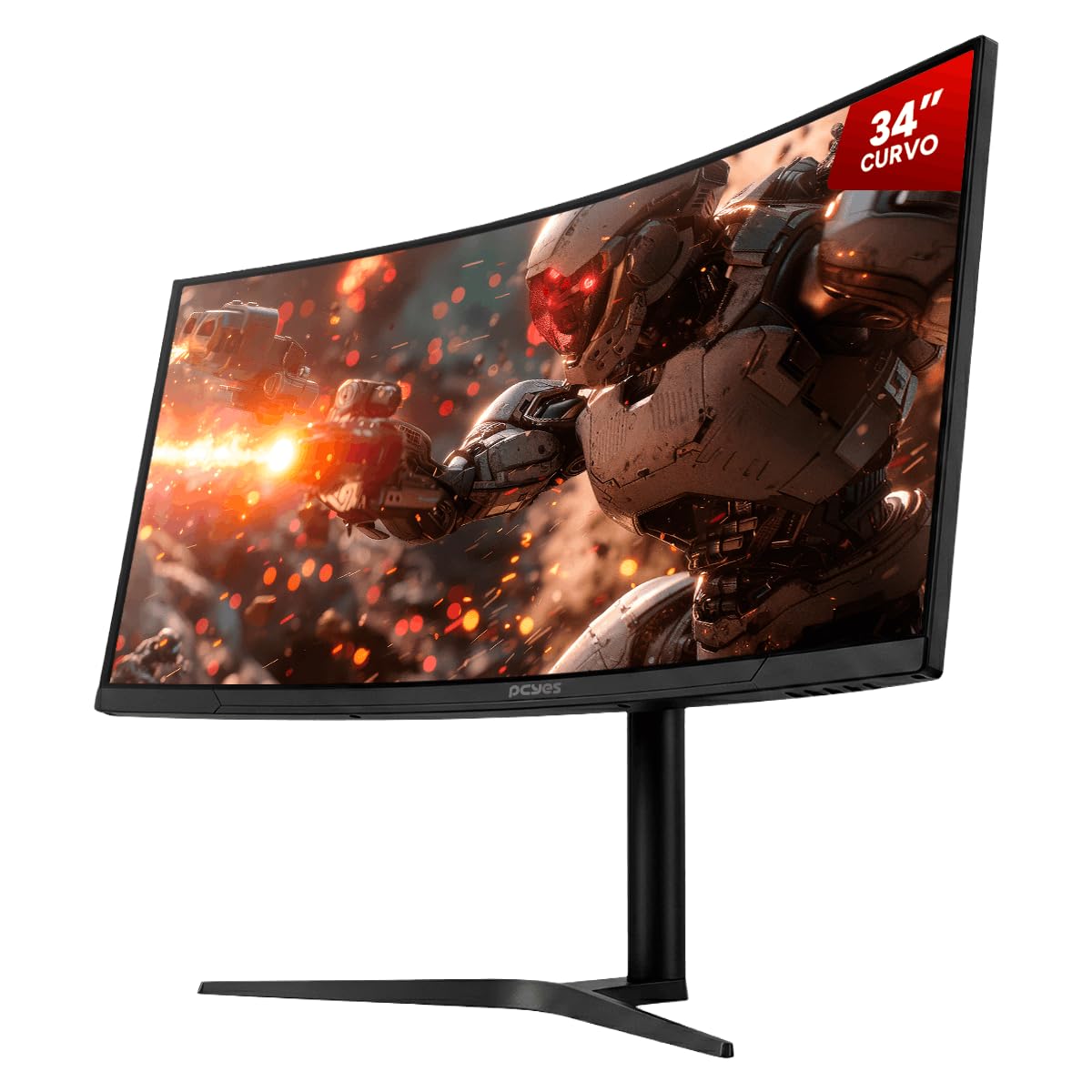 MONITOR GAMER PCYES Z-MAX Z34C 34" CURVO WQHD 165HZ 1MS HDMI/DP/HAS SPEAKER FREESYNC WHITE GHOST PMGZ34C165BV