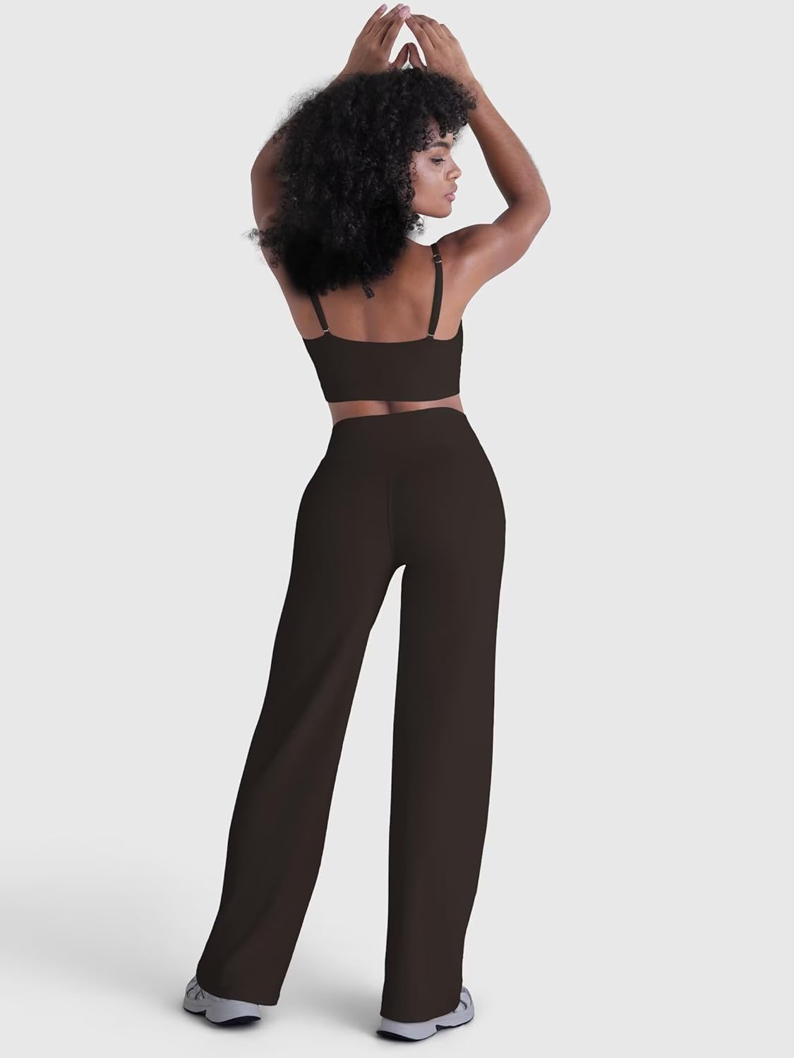 Sunzel Butt Lifting Wide Leg Yoga Pants Women No Front Seam Tummy Control High Waist Booty Gym Workout Straight Leg Bottoms - Image 5