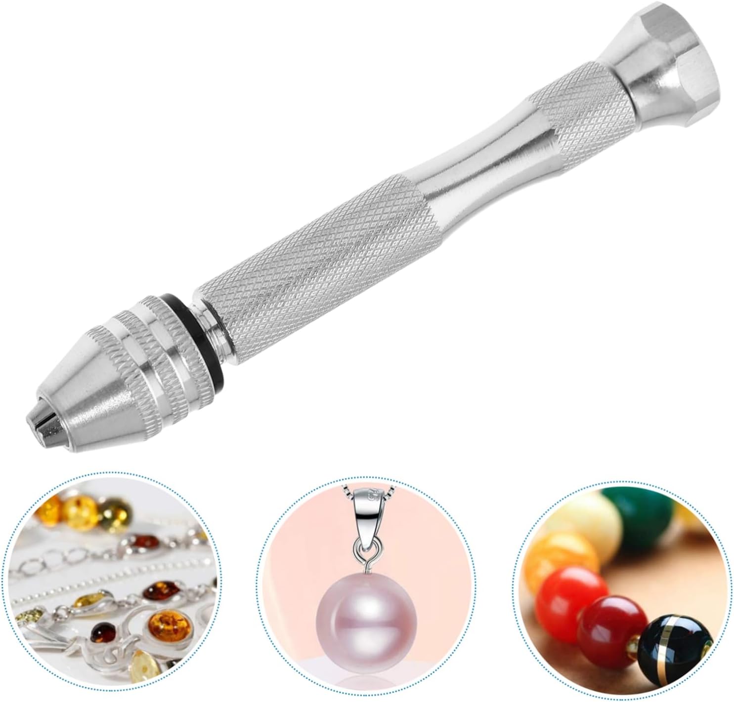Outanaya Swivel Head Pin Vise Drill Tool for Bits Precision Hand Drill for Jewelry Making Durable Aluminum Alloy for DIY Projects and Crafting