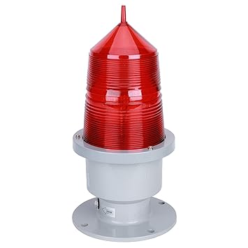 Obstruction Light, Signal Flash, Signal Construction Light, Aviation 360 Degree for Rooftop Bridges Fishing Boat Radio/Television