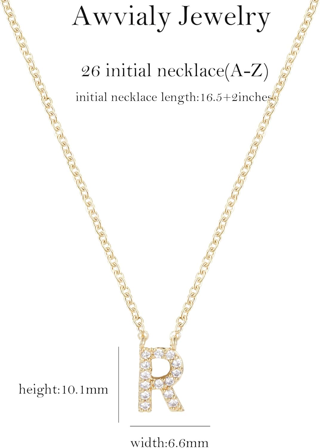 Initial Necklaces for Women, Dainty Gold Letter Necklace 14k Gold Plated Personalized CZ Initial Necklace Monogram Name Choker Necklace for Women Trendy Gold Jewelry for Women Gifts - Image 5