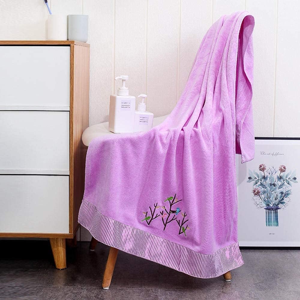– Bath Towel Large Box Towel Bath Towel Towel Microfiber Towel,Happy Tree Purple,140 * 70Cm