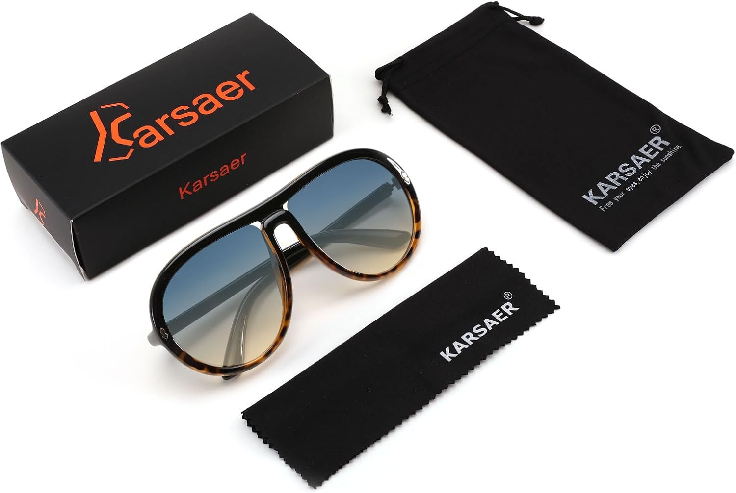 KARSAER Oversized Vintage Aviator Sunglasses for Men Women,Big Retro Round Aviator Sunglasses K7132 - Image 6