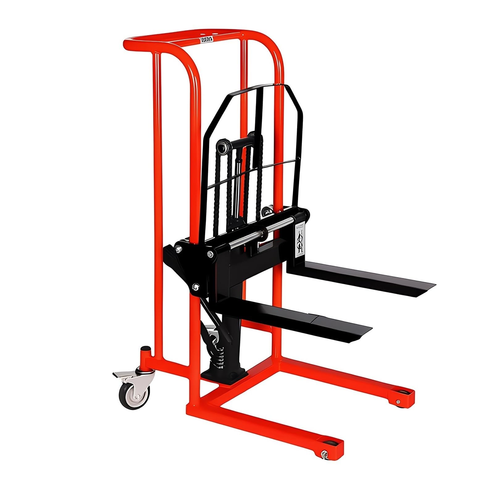Pallet Truck Manual Stacker Hydraulic Pallet Lift Swivel Caster Fork Truck for Warehouse