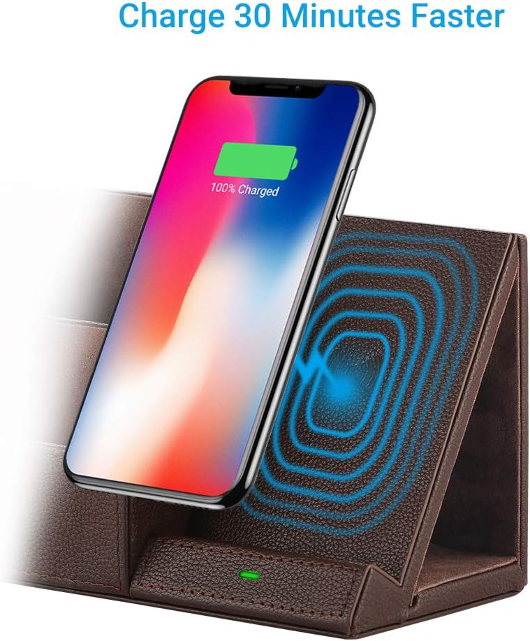 Buу 1 gеt 1 🔥 EasyAcc Wireless Charger Desk Stand Organizer Wireless Charging Station for iPhone 13/13 Pro Max/13 Pro/12 Series/11/XS Max/XR/X/8Plus/SE 2, Desk Storage Caddy Pen Pad Holder