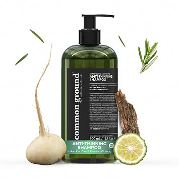 COMMON GROUND Natural Anti-Thinning Shampoo for Fine, Thin-Looking Hair