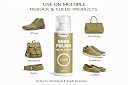 Mr Coblo Nubuck & Suede Shoe Polish Renovator Spray 2 x 125ml for Shoes, Boots & Bags | Restores Color, Revives Texture & Protects Suede & Nubuck Leather | Includes Cleaning Brush | Khaki | Pack of 2 gallery image