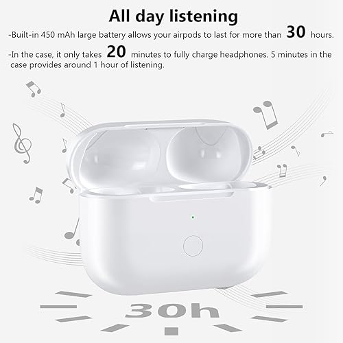 Miniatura 4 de Funda de carga inalámbrica compatible con AirPod Pro de 1 y 2 generación, funda de cargador Air Pod Pro 1 2 con botón de sincronización de