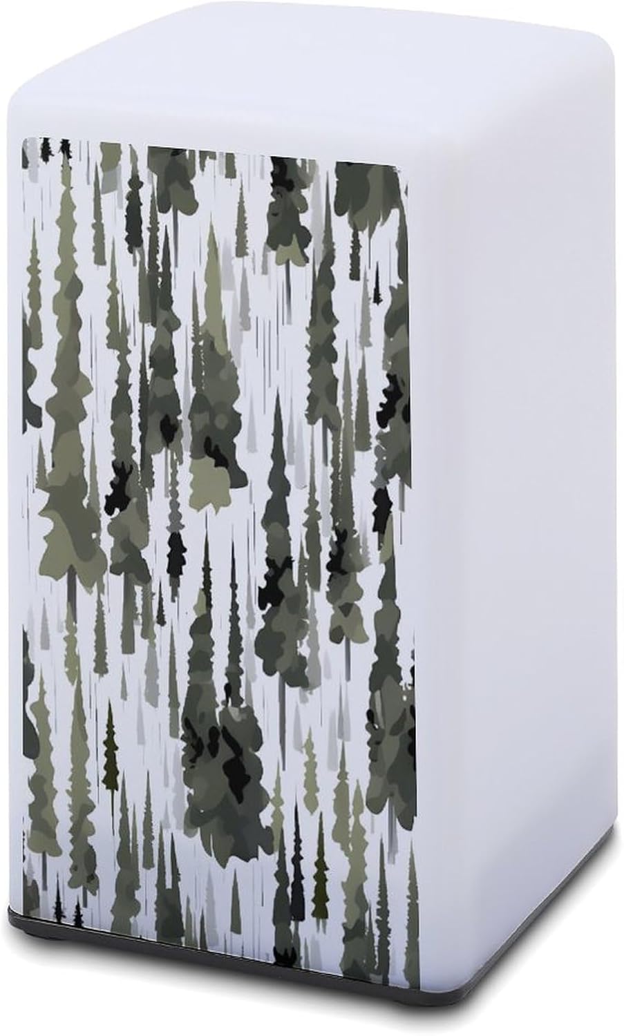 Cordless Night Light Battery Powered Dimmable Lamp for Reading White Trees Camo Pattern Small Desk Lamp for Bedroom Living Room Office