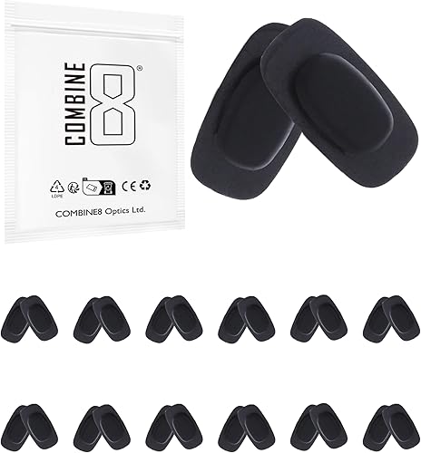 Miniatura 10 de 6 pares de almohadillas para la nariz, 6 pares de almohadillas de nariz de silicona suave, almohadillas de nariz cuadradas antideslizantes para