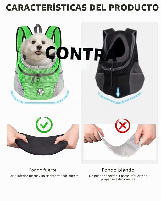 Foto 6 de 6 de PETCUTE Mochila para Perros y Gatos,Transpirable,Mochila Transportadora para Perros con Correa…