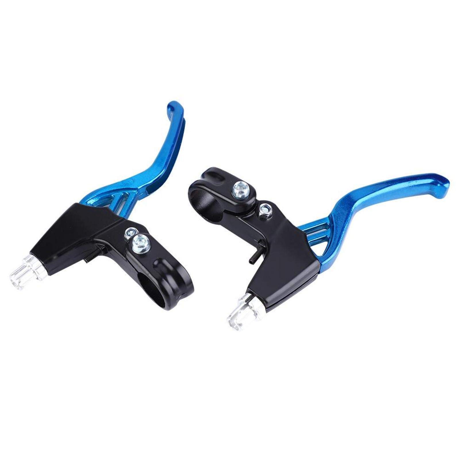 Dilwe 1 Pair Brake Levers, Aluminum Alloy Mountain Cycling V-Brake Level(Blue) and Spare Parts