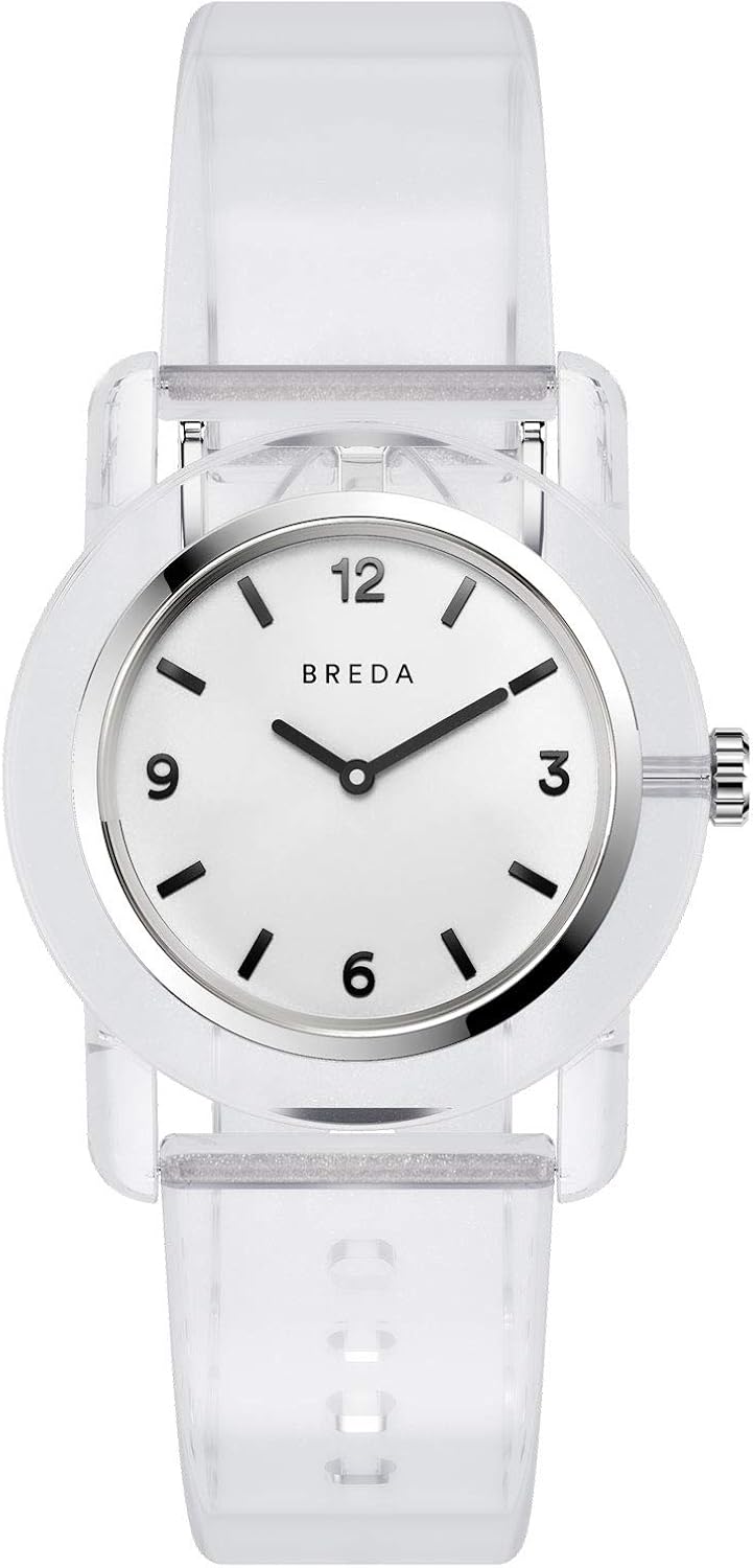 Breda Reloj de plástico transparente naranja 'Play', 1.378in