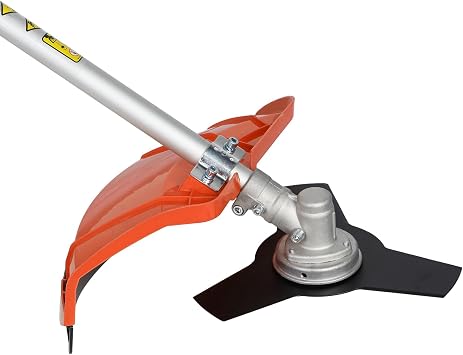 Gas String Trimmer, 52cc 2 in 1 Gas Powered Weed Eater & Hedge Trimmer, 2-Stroke Grass Trimmer, Handheld String Trimmer for Yard Maintenance,Handle & Shoulder Strap Included (Orange)