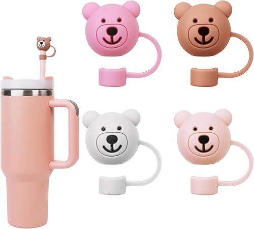 MLKSI 4 Pack Straws cover for Stanley 40 oz Adventure Tumbler, Straw Cover for Stanley Cup Accessories, 4 Pcs Straws Cap for Stanley 40 oz 30oz