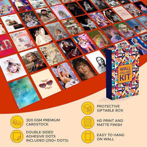 Image of CodersParadise Music Artist Wall Collage Kit - Pack of 54 Aesthetic 4x6 Inch Trendy Music Posters for Bedroom, Dorm, Living Room & Office Decor | Premium Cardstock Wall Art Prints + Glue Dots Included