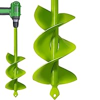 Vista 13 de TCBWFY Broca de barrena de 2x32 pulgadas para plantar - Plantadora de jardín de mango largo fácil - Barrenas para bulbos y plantas de siembra