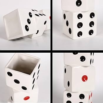Amazon.com: XMMEIMK Dice Vase White Ceramic Vase for Home