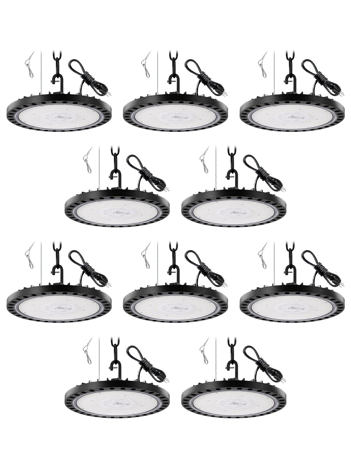 LED High Bay Light 300W 30000LM Commercial Bay Lighting with US Plug 5ft Cable 6000K Daylight High Bay