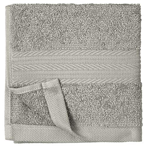 image for Amazon Basics Cotton Washcloths for Bathroom, Soft and Highly Absorben