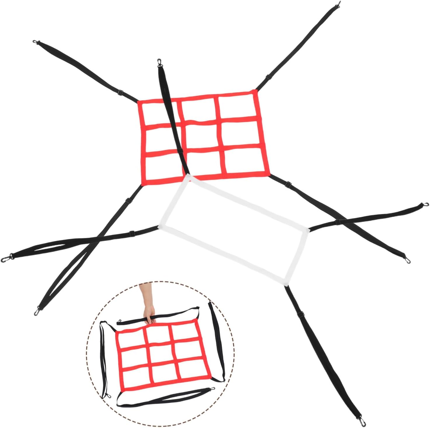 VICASKY 2pcs Adjustable Baseball Rebounder Net for Precision Hitting and Fielding Practice Versatile Softball Training Equipment