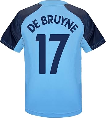 Manchester City Football Club Official Gift Boys Poly Training Kit T-Shirt